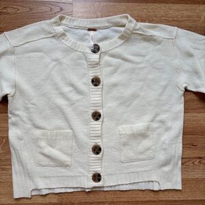 Free People ivory soft sweater cardigan